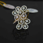 Gold light weight diamond ring-209837