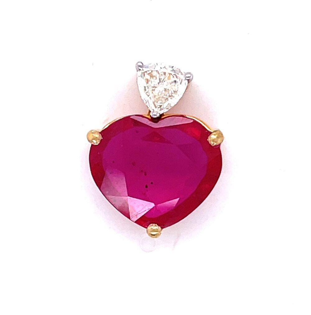 Heart-Shaped VVS Diamond & AAA Natural Ruby Necklace |Romantic Gift for Her, Minimalist Birthstone Jewelry |Best Birthday And Christmas Gift - Image 4