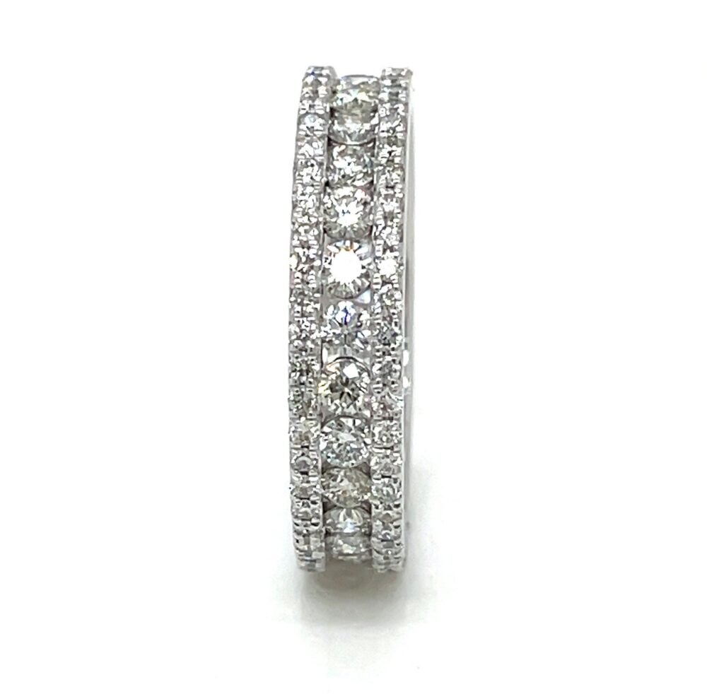 14K White Gold Diamond Eternity Ring | Elegant Wedding Band | Perfect Birthday or Proposal Gift for Her. - Image 7