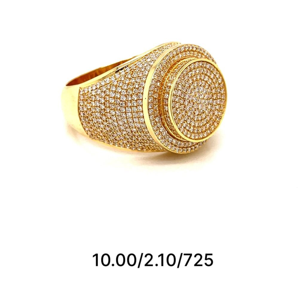 10K Gold Men's Pinky Diamond Ring – Luxury Statement Jewelry | Sophisticated Gift for Him | Best Valentine's Gift. - Image 3