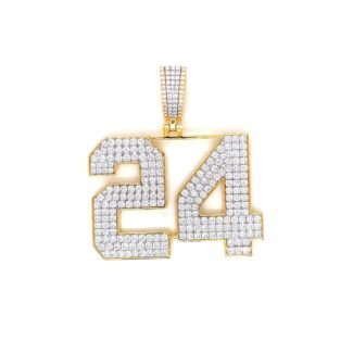 Custom Diamond Number Pendant • Iced Out 10K Gold Necklace • Personalized Bling Pendant • Moissanite or Natural Diamonds • Hip Hop Jewelry