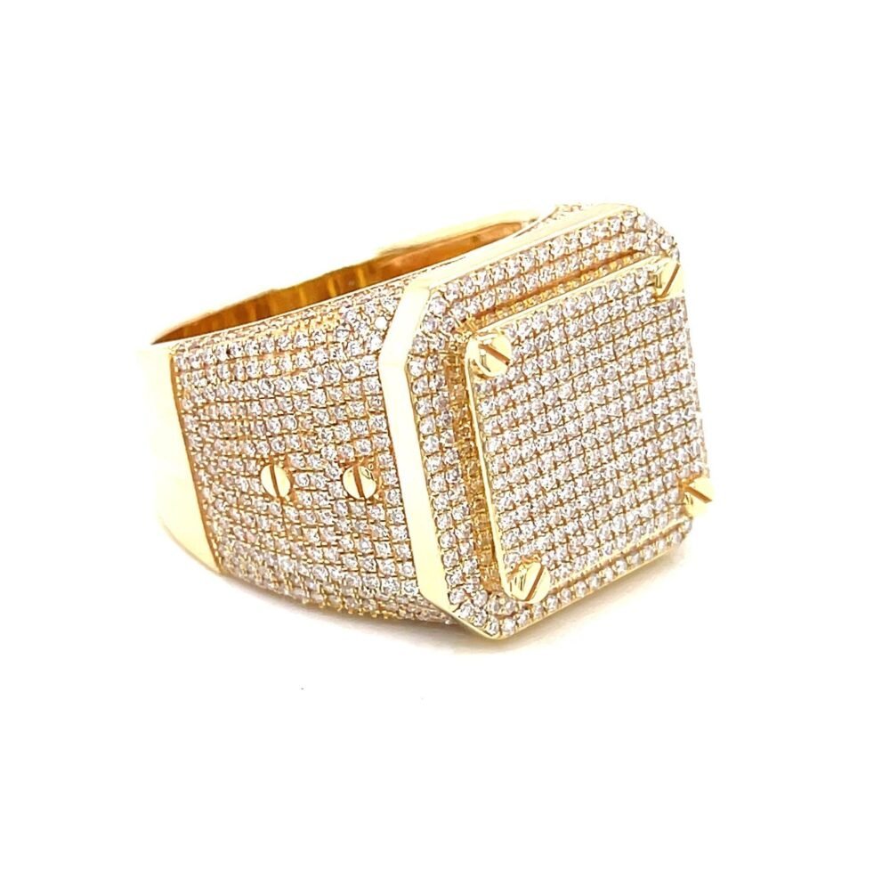 Men's Diamond Ring – 10K Gold Iced-Out Custom Ring | Luxury & Timeless Jewelry for Him | Best Valentine's Gift And Birthday Gift For Men . - Image 4