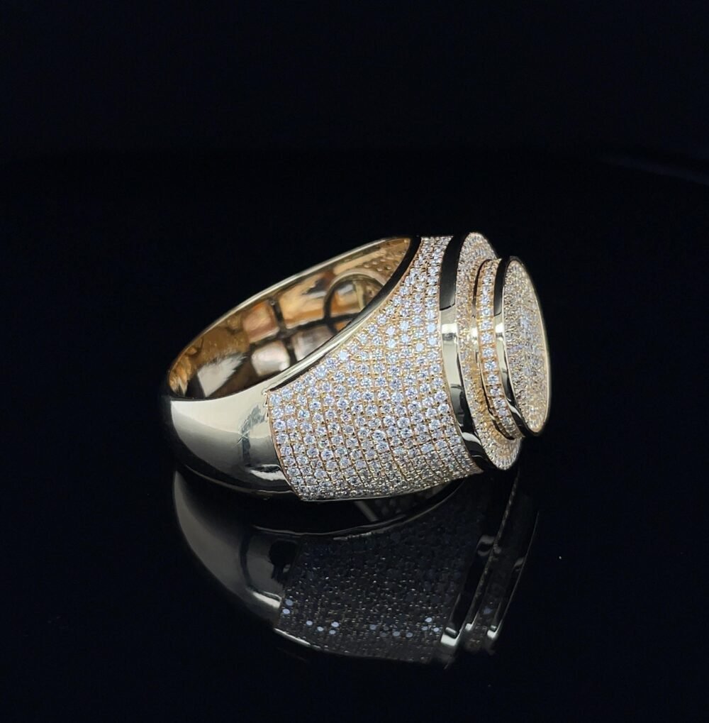 10K Gold Men's Pinky Diamond Ring – Luxury Statement Jewelry | Sophisticated Gift for Him | Best Valentine's Gift. - Image 7