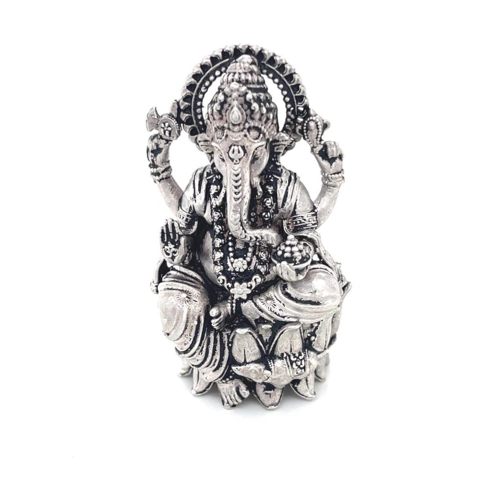 Pure Silver Lakshmi Ganesh Idol | Handcrafted Hindu Statue for Puja | Divine Blessing Silver Murti | Housewarming & Spiritual Gift - Image 5