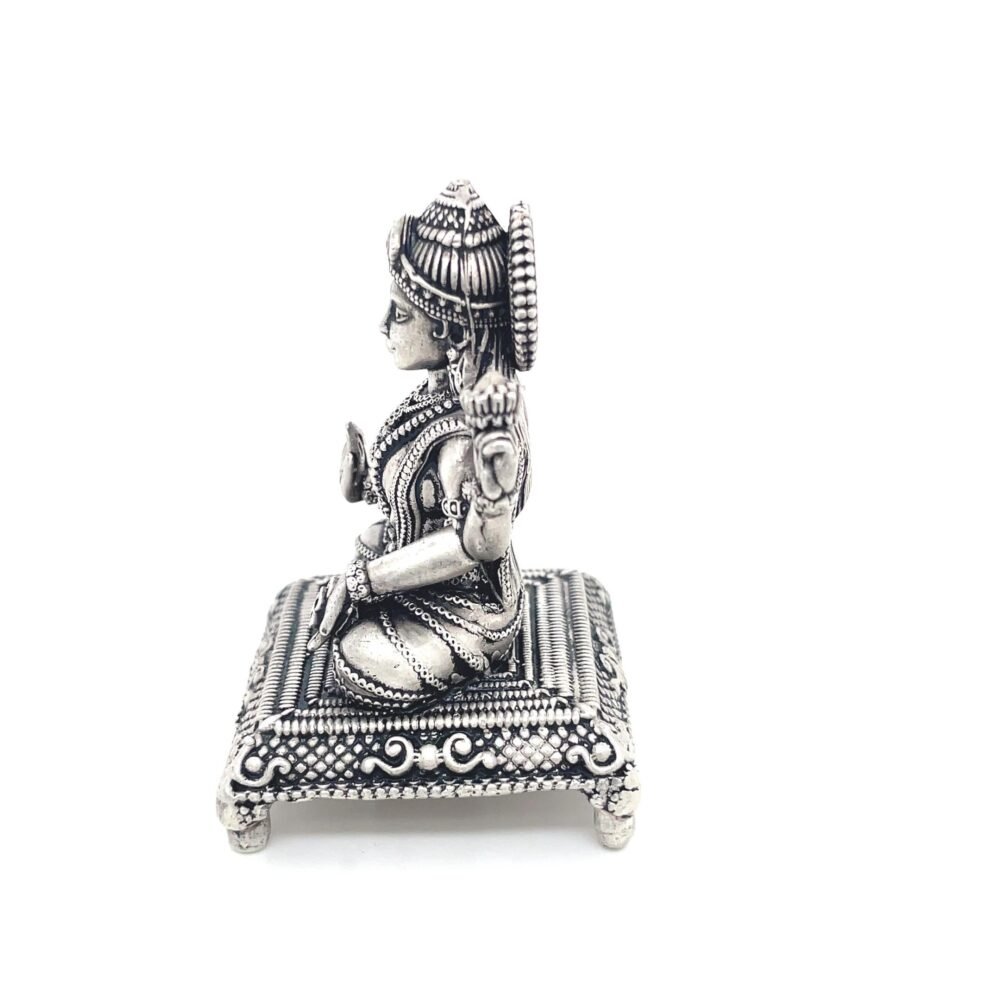 Pure silver ganesha and lakshmi idol, silver god idols for indian wedding, housewarming gifts, pooja mandir decor, laxmi statue, diwali gift. - Image 8