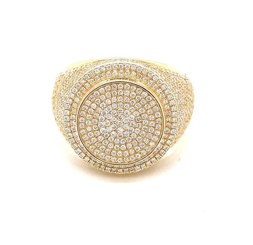 10K Gold Men's Pinky Diamond Ring – Luxury Statement Jewelry | Sophisticated Gift for Him | Best Valentine's Gift.