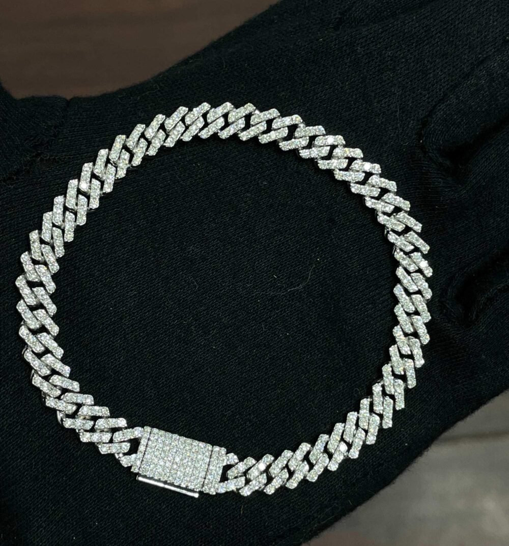 7 MM Gold Diamond Cuban Link Bracelet – Iced-Out Luxury Unisex Jewelry, Perfect Valentine’s & Birthday Gift. - Image 2