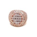 Men's Iced-Out Silver Ring | Bold Hip Hop Style Chunky Ring |Rose Gold Plated Rapper Ring | Fashion Statement Jewelry for Men| Birthday gift