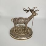 Vintage 925 Silver Filigree Deer Sculpture • Handmade Black Buck Figurine • Cuttack Odisha Art • Antique Oxidized Finish • Animal Miniature Decor