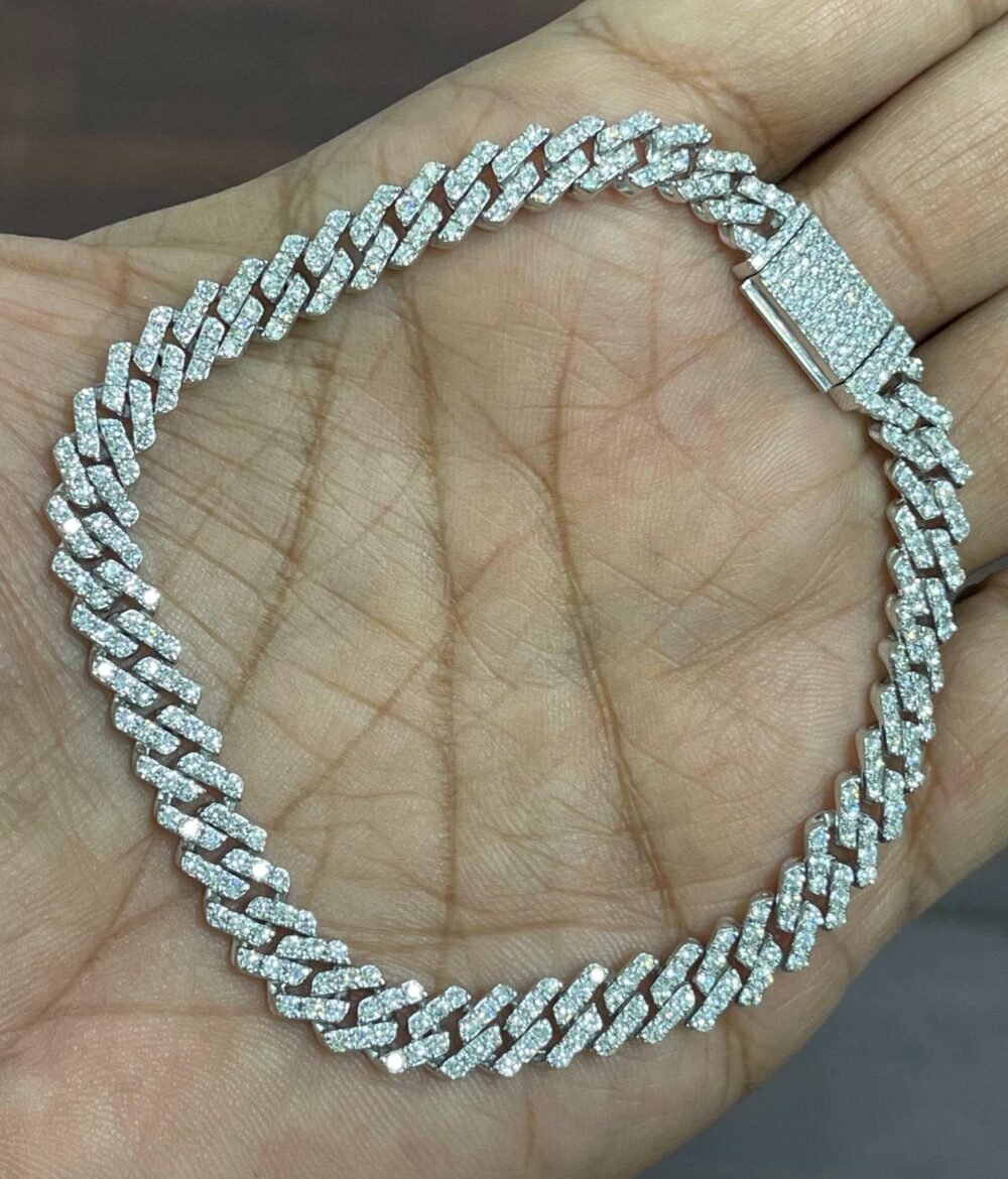 7 MM Gold Diamond Cuban Link Bracelet – Iced-Out Luxury Unisex Jewelry, Perfect Valentine’s & Birthday Gift. - Image 7