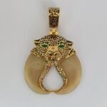 14KT Gold T Claw Pendant • Traditional Indian Men's Jewelry • Symbol of Strength & Protection •