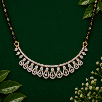 14K Rose Gold Diamond Mangalsutra Pendant | Traditional Bridal Jewelry | Perfect Wedding, Anniversary,Birthday Gift for Wife (Copy)