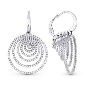 Stylish Round Dangler Diamond Earrings – Lightweight & Radiant Comfortable | Custom-MadeÂ