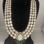Majestic Polki & Round Cut Diamond Fusion Necklace – A Statement Bridal Jewel