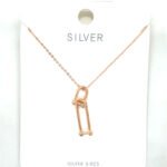 Rose Gold Plated Silver Pendant Necklace • 925 Sterling Silver • Lightweight Charm for girls • Free Worldwide Shipping