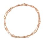 Elegant 3-Layer Rose Gold Chain Bracelet ? 22 kt