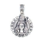 925 Sterling Silver Lord Shiva Third Eye Blessing  Pendant | Round Ajna Chakra Pendant | Spiritual Wisdom Amulet | Handmade  Jewelry