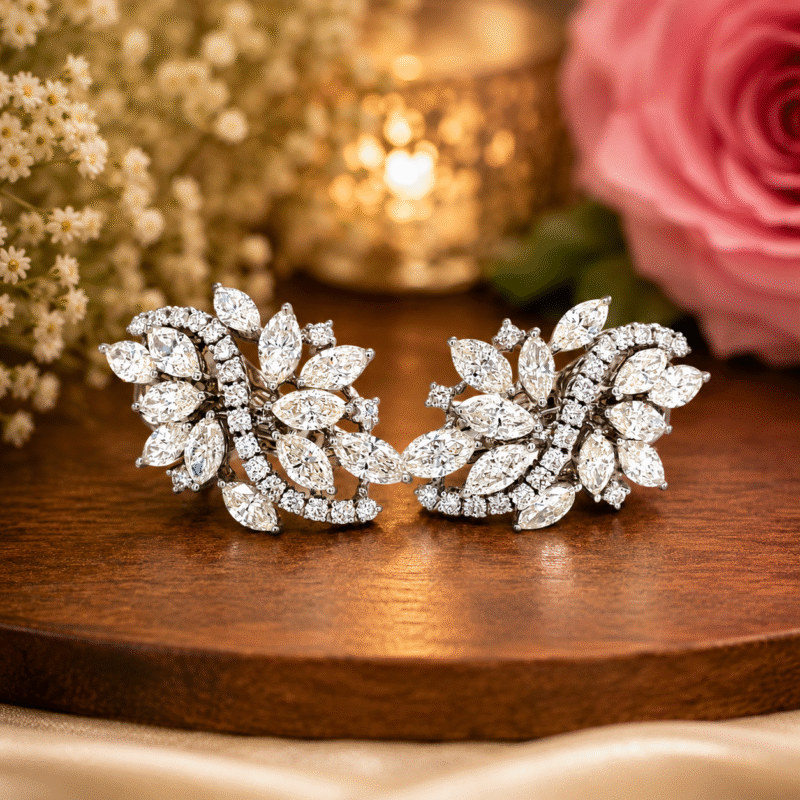 fancy cut earrings