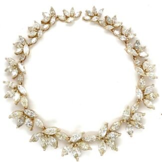 Fancy Shape Diamond Necklace | Marquise Diamond Necklace | Timeless Elegant Wedding Gift for Her | Custom Gold & Diamond Options | Blingory