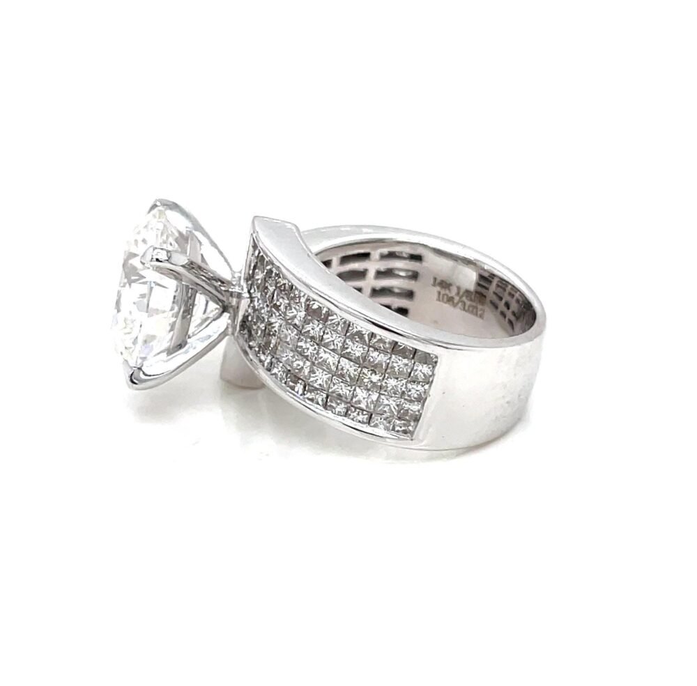 8CT Lab Diamond Men's Ring |14K White Gold IGI VS1 Solitaire Wedding Band | Blingory Shipping Worldwide . - Image 3