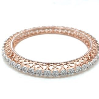 Traditional Indian Diamond Bangles | 14K Gold | Miracle Setting | Natural or Lab Diamonds | Custom Made By Blingory .